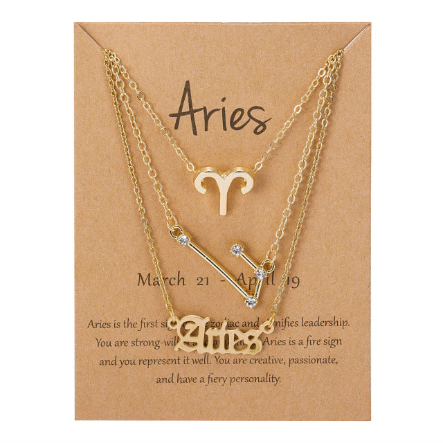 Zodiac Sign Pendant Necklace